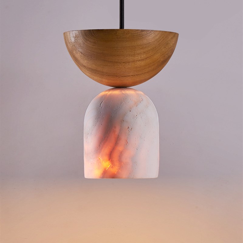 卧室床头吧台吊线氛围感云石中古风复古K餐厅日式侘寂高级感小吊