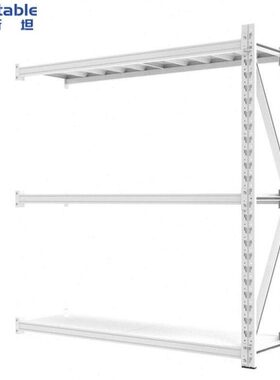 稳斯坦W877库房仓库货架铁置物架展示架子仓储货架三层白色-轻型1