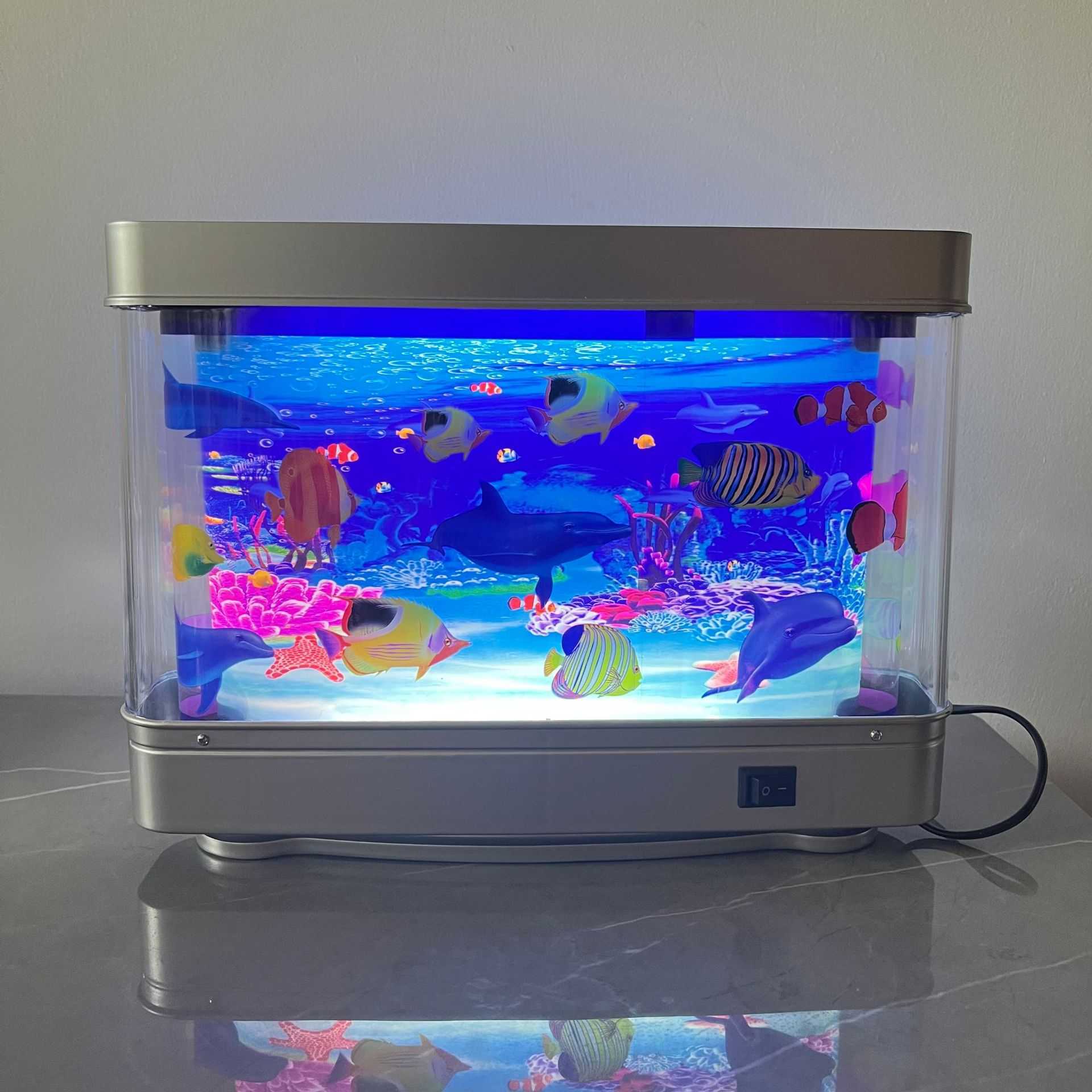 LED创意海洋景小夜灯 水族箱装饰摆件灯 客厅迷你装饰灯
