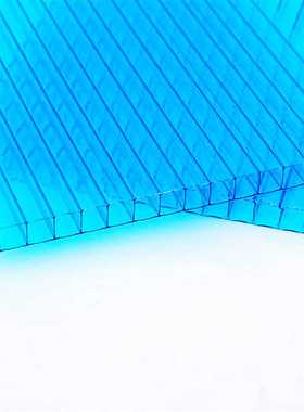 PC阳光板10毫米蓝色阳光板双层透明阳光板抗紫外线