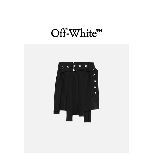 OFF-WHITE™女装不规则下摆褶裥半身裙790000