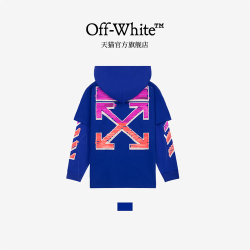 OFF-WHITE™ 情侣装新款假两件连帽卫衣连帽衫