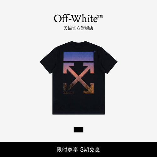 OFF-WHITE™情侣装新款圆领短袖T恤潮酷街头双箭头图案装饰半袖