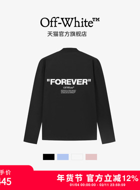off-white复古脉冲长袖t恤新款纯棉宽松重磅印花圆领上衣男女同款