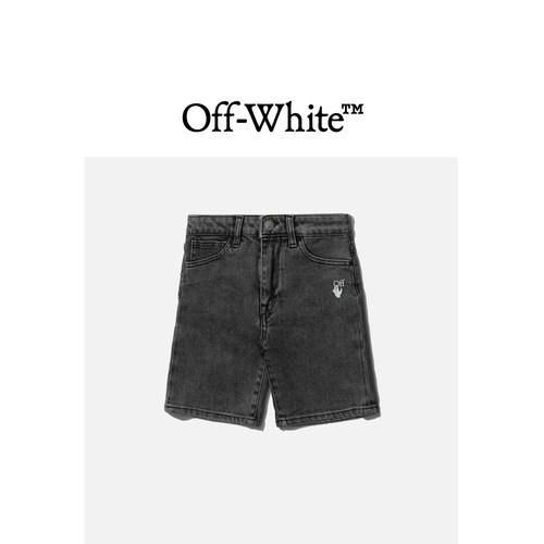 OFF-WHITE c/o VIRGIL ABLOH™童装新品牛仔短裤标签缝饰101BXH