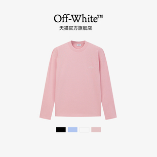 纯棉复古脉冲男女同款 t恤新款 宽松重磅上衣123 white圆领长袖 off