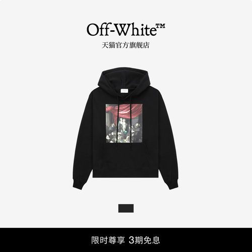 OFF-WHITE™ 情侣装新款油画图案装饰连帽卫衣