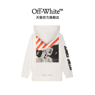 宽松男女同款 off 套头卫衣新款 连帽衫 white玛丽莲梦露印花经典