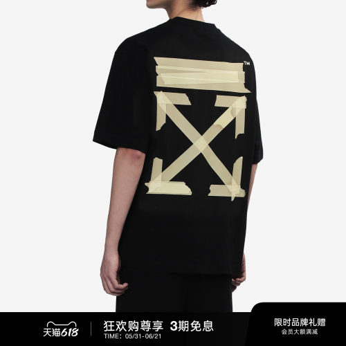 OFF-WHITE™ 情侣装双箭头纯棉T恤夏季潮牌圆领短袖上衣男女同款