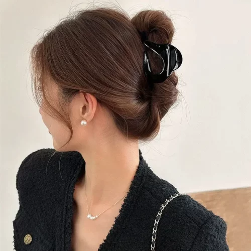 岩娜新款异形抓夹女发量少后脑勺鲨鱼夹百搭气质头饰小号发卡YP