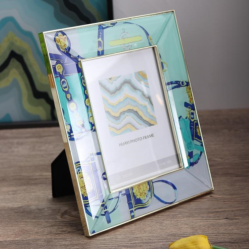 【折扣价】金g属相框摆台六寸七寸玻璃装饰照片框轻奢不锈钢酒店