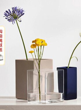 tt摆件芬兰 伊塔透明手工北欧陶瓷R玻璃花瓶u图aluut茹菱形aii拉