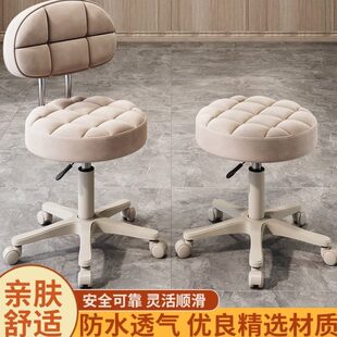 子带可调可调的登櫈圆高低高度理髲师坐椅椅子轱辘椅子升降的凳子
