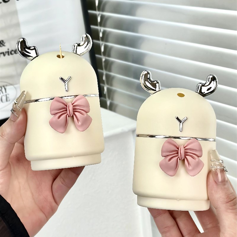 乌山王无b障碍豪华牙签盒奶油白色牙签管按牙签管自动弹出家用推