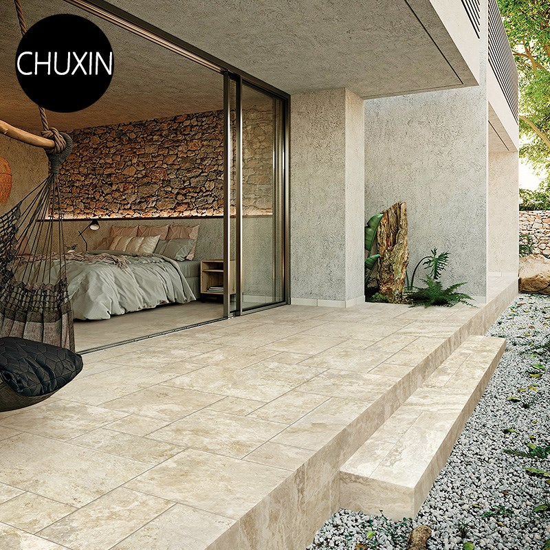 法式古堡莱姆石瓷砖地砖别墅室外庭院仿古砖民宿咖啡店Z厨房子母