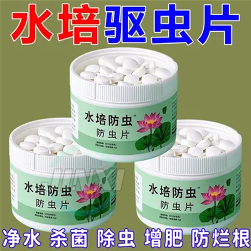 水培驱虫片c富贵竹碗莲水培植物杀虫蚊子幼虫水池灭水虫园艺防虫