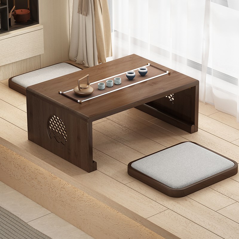 炕桌飘窗小书桌子榻榻米喝茶几床上可H折叠矮脚禅意日式吃饭床上