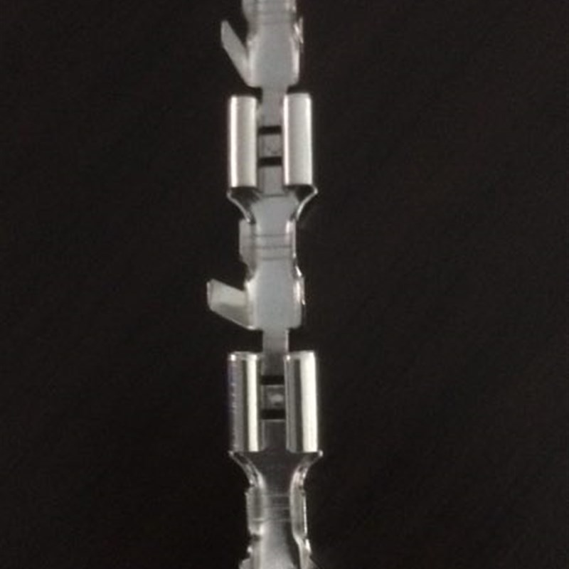 6.3插簧连带D脚 接线端子接插件汽I车端子直连连带铜鼻子连接片