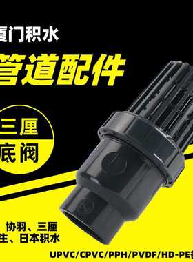 厦门SANKING三厘UPVC单由令半球式底阀DIN SCH80常压底阀单向