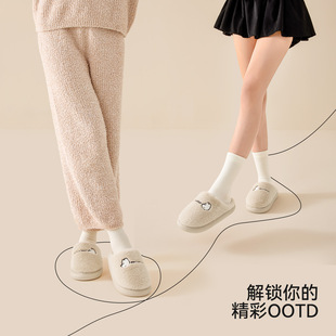 居家室内加绒抗菌防滑情侣拖鞋 踩屎感棉拖鞋 秋冬季 2025新款 女 男士