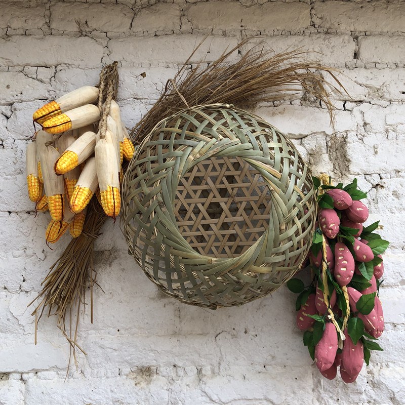 竹笼土豪鸡笼鸭笼子柴火鸡宴会A墙面布置农博会展挂饰餐厅墙壁挂