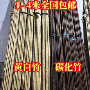 竹篱笆别墅装修m防腐紫竹杆碳化竹杆黄竹杆民宿装潢立柱