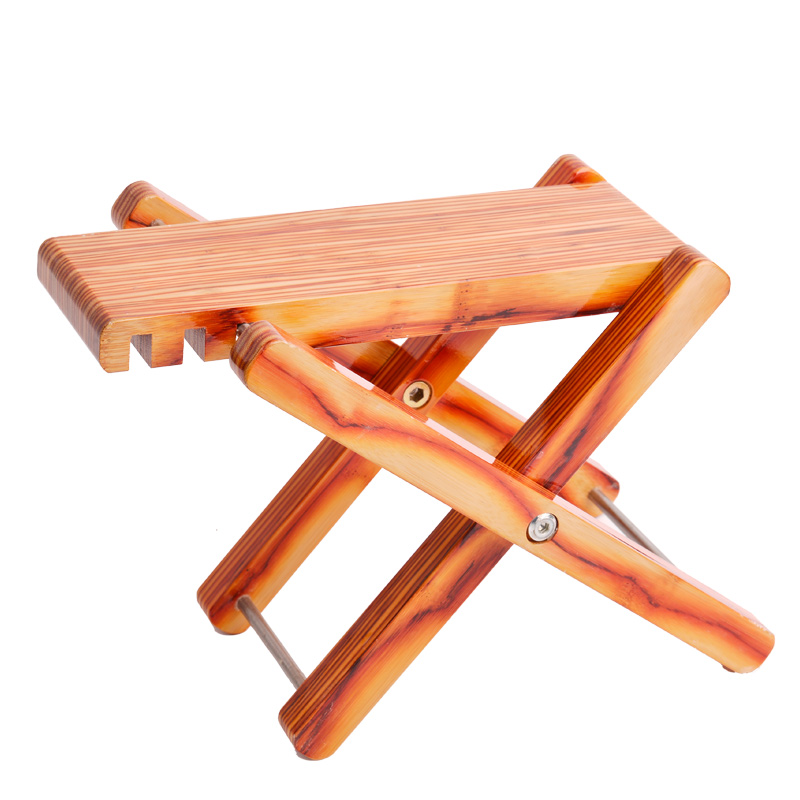 便携式折叠古典民谣吉他脚t凳二胡琵琶实竹木脚踏板多挡调节脚踩