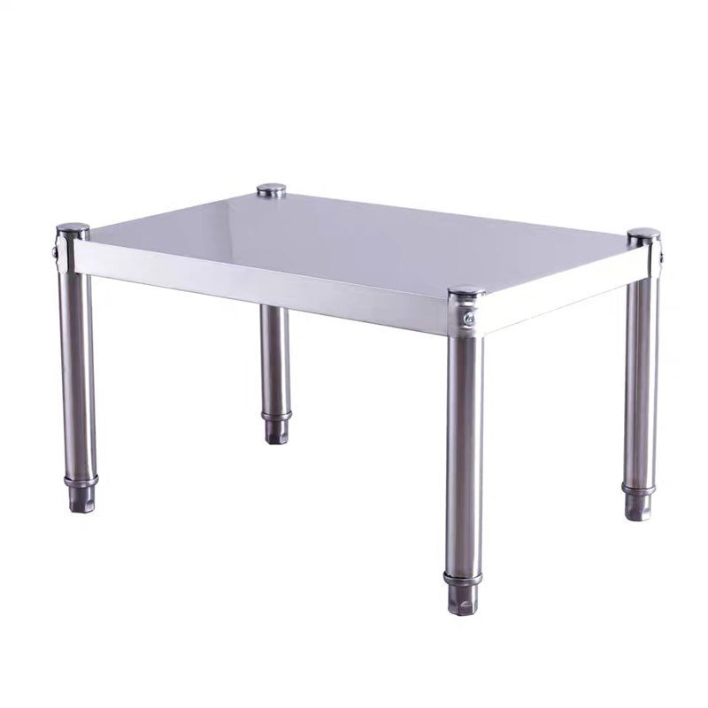 不锈钢台面一层厨房收q纳电饭煲置物架微波炉桌面单层隔层落地架