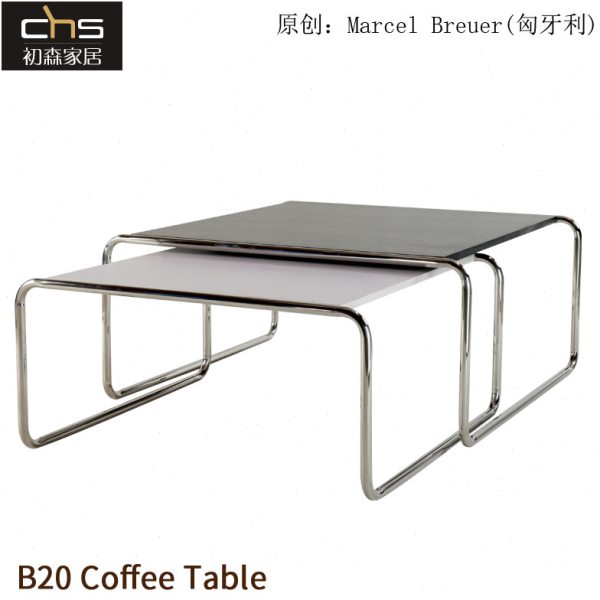 B20 Coffee table咖啡茶几中古风不锈钢长几简约金属钢管方形套几