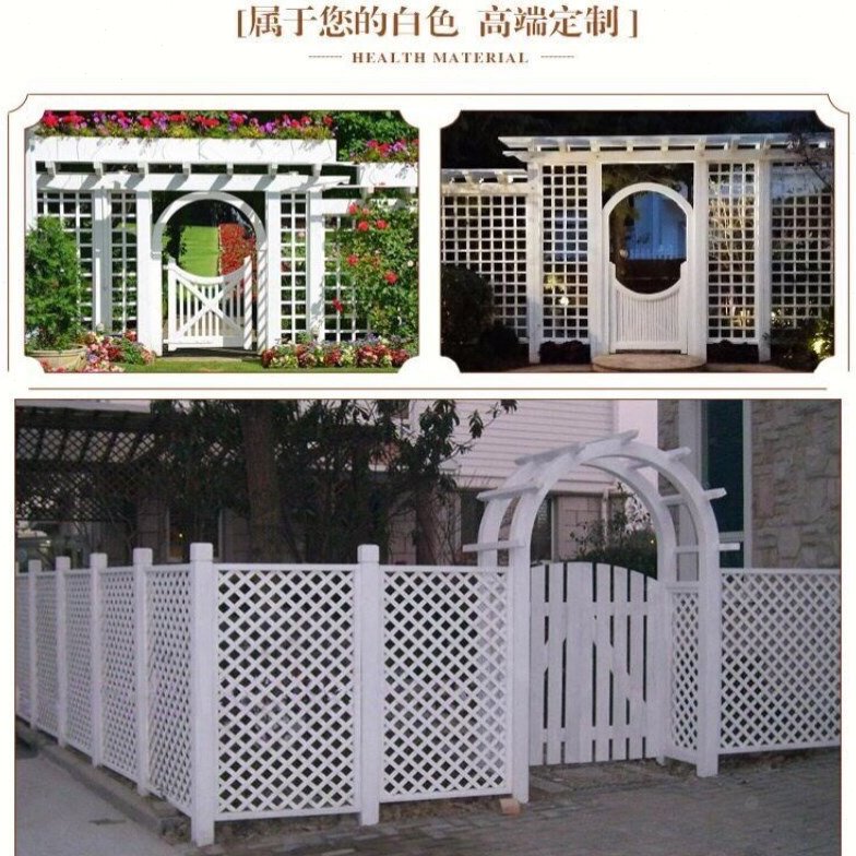 西安碳化木门户外防腐木栅栏门庭院门拱形木门