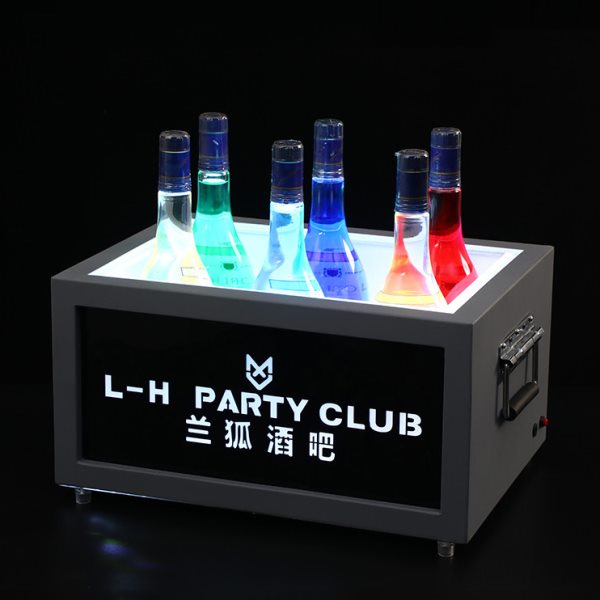 佐尚酒吧发光香槟桶铁艺LED洋酒桶啤酒桶充电酒架吧台冰槽KTV冰桶