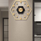 客厅挂钟简约立体极简风大气挂墙时钟餐厅现代时尚 创意免打孔钟表