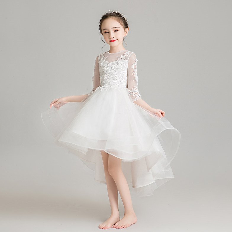 儿童礼服女大童公主裙小孩花童婚纱轻奢周岁生日主持人钢琴演出服