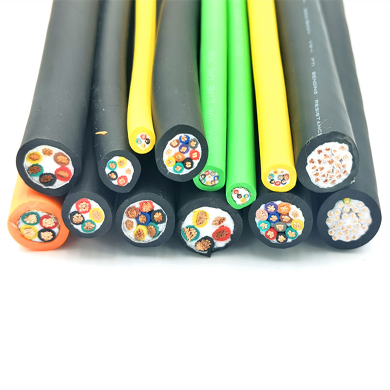 拖链电缆VV2 3 4 5 6 8 16芯0.15 0.2耐折弯坦克链W  雕刻机电线