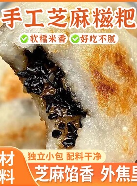 【拍二发三】黑芝麻糍粑新鲜短保糕点糯叽叽手工小吃-H