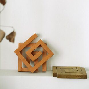 o后 餐垫防滑隔热垫餐盘防烫店me 出杯垫个性 h木锅垫原木咖啡