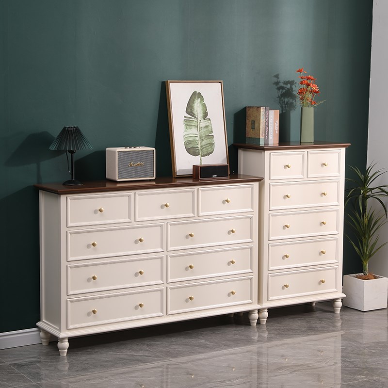 北欧简约现代储物柜五斗柜地中海电视柜客厅O卧室轻奢实木斗柜整