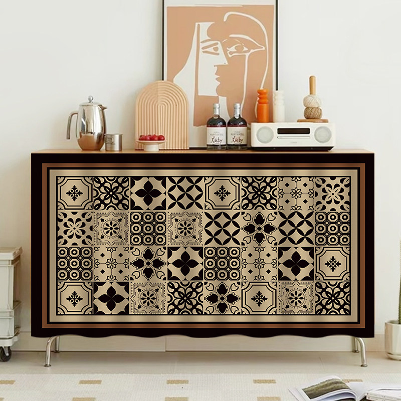 柜子帘子遮挡帘防尘厨房柜橱v帘子免打孔式遮丑帘储物柜收纳架布