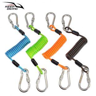 失手绳0船桨钩26防丢绳绳防丢绳安全弹簧潜水相机带锁-弹簧钢丝RP