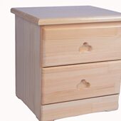 头整装 色实木床边小柜子储物柜简约现代收纳柜卧室原木儿童松木床