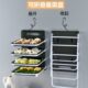 菜壁挂配可折叠收纳架厨房置物架免打孔多层备多功能火锅盘神器菜