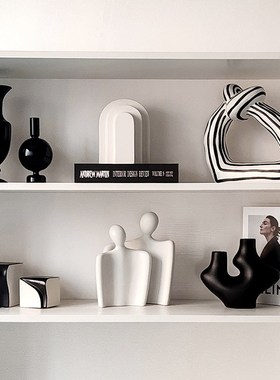 态生活现代简约风陶瓷异形装饰品摆件客厅书柜P酒柜抽象创意小摆