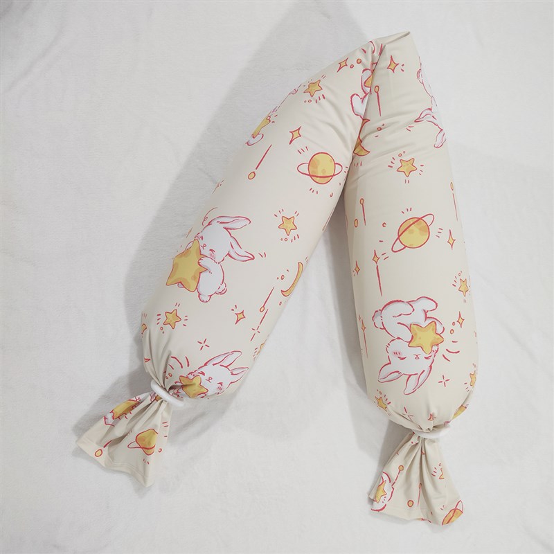 水晶绒枕套圆柱长条抱枕套鲨v鱼皮内胆布料侧卧枕孕妇枕孕妇枕枕