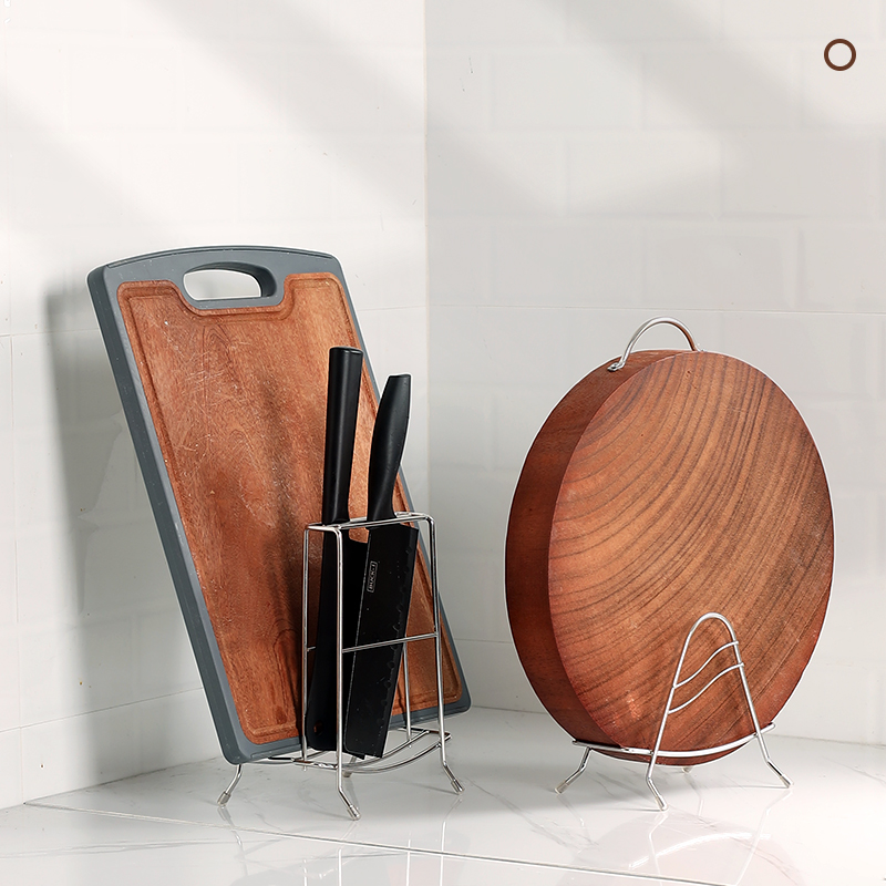 家用锅盖架不锈j钢砧板架坐式厨房案板置物架收纳放粘板菜板架台