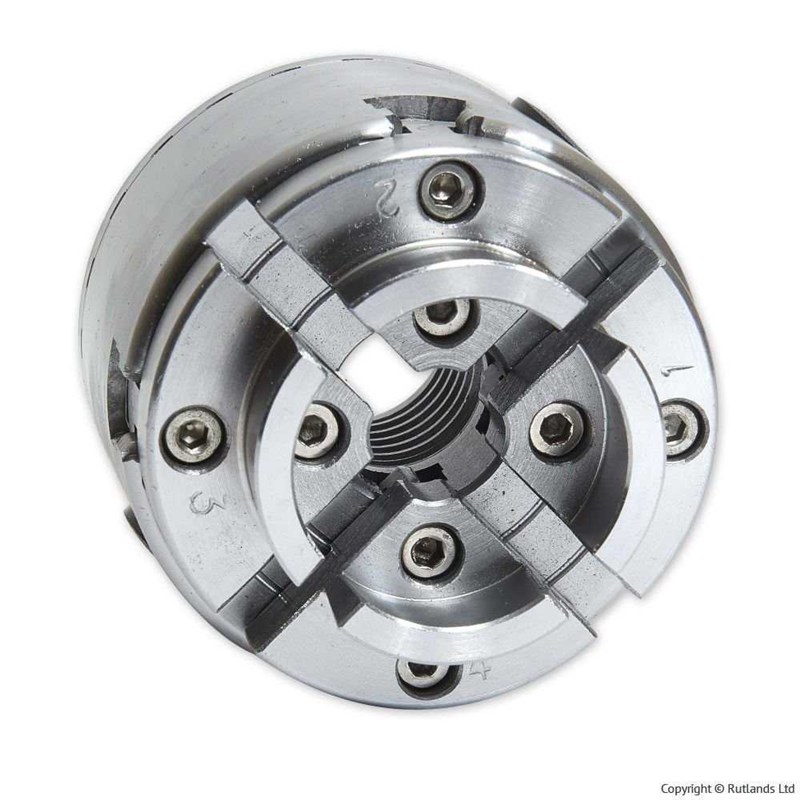 4寸木工卡盘 4爪自定心卡盘KPv96-B型木工车削圆弧卡盘M33*3.5螺