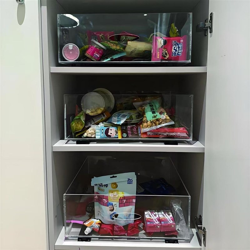 压克力抽屉定制整体橱柜收纳盒w拉篮厨房内抽拉式整体橱柜抽屉拉