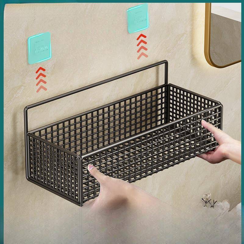 厨房葱姜蒜收纳筐免打孔置物架壁挂生姜大蒜收纳神器沥水挂篮1286