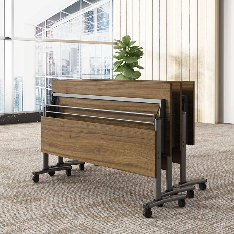 办公会议桌椅组合简约现代长条折叠培训桌子可移动带轮职员洽谈室
