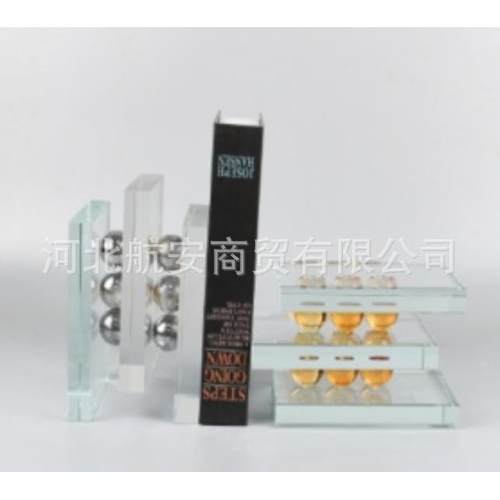 现代简约创意水晶书档书靠书立样板房售楼处桌面书架办公桌饰品