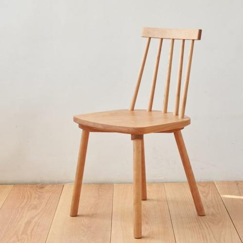 MUMO木墨 温莎椅 北欧纯实木现代简约家用化妆靠背餐桌椅子